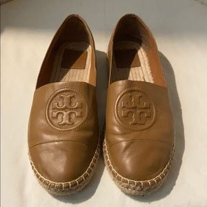 Tory Burch brown leather slip on 9.5